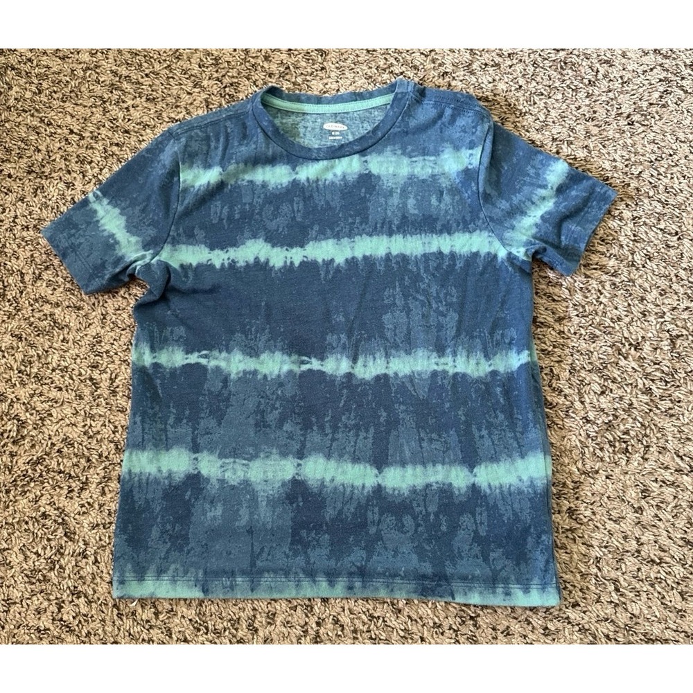 Old‎ Navy Boys Blue Tie Dye Short Sleeve Tee Size Medium (8)